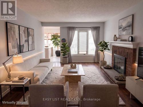 208 Anastasia Terrace, Mississauga, ON - Indoor Photo Showing Living Room With Fireplace