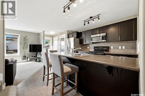 3326 Green Moss Lane, Regina, SK - Indoor Photo Showing Kitchen With Double Sink