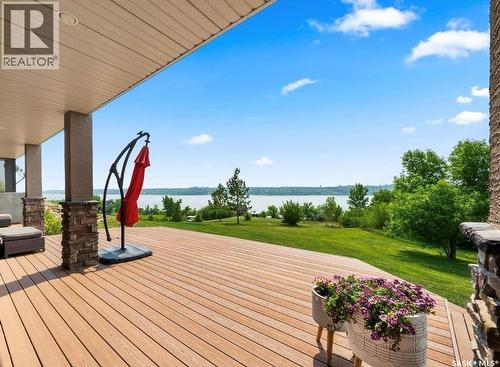 30 Shore Acres Drive, Last Mountain Lake, SK - Outdoor With Body Of Water With Deck Patio Veranda