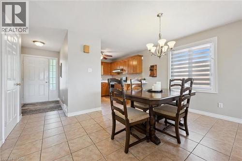Main floor overview.  Custom zebra blinds throughout. - 187 Westchester Drive, Kitchener, ON - Indoor Photo Showing Dining Room