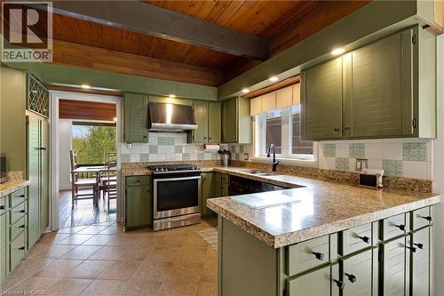 565 Fountain Street S, Cambridge, ON - Indoor Photo Showing Kitchen With Double Sink