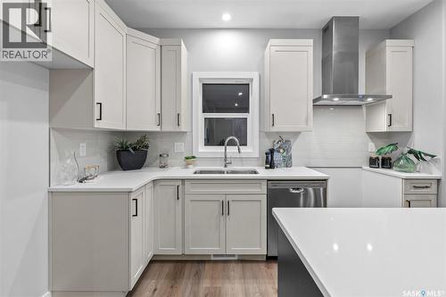 3065 Green Turtle Road, Regina, SK - Indoor Photo Showing Kitchen With Double Sink