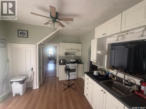 381 Main Street, Bengough, SK - Indoor Photo Showing Kitchen With Double Sink