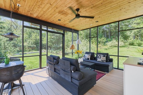 Véranda - 43 Rg D'Ailleboust, Sainte-Béatrix, QC - Outdoor With Deck Patio Veranda With Exterior