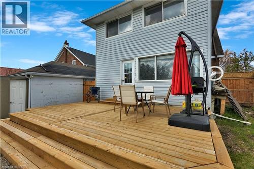 Multi-level wood deck featuring a light wood finish - 371 Ottawa Street S, Kitchener, ON - Outdoor With Deck Patio Veranda With Exterior
