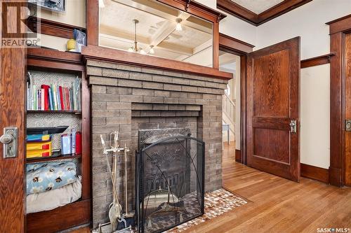 1037 Chestnut Avenue, Moose Jaw, SK - Indoor Photo Showing Other Room With Fireplace