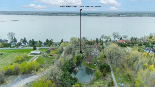 Photo aérienne - 8431 Route Marie-Victorin, Contrecoeur, QC - Outdoor With Body Of Water With View