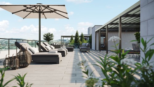 Véranda - 401-2020 Rue Lucien-Thimens, Montréal (Saint-Laurent), QC - Outdoor With Exterior