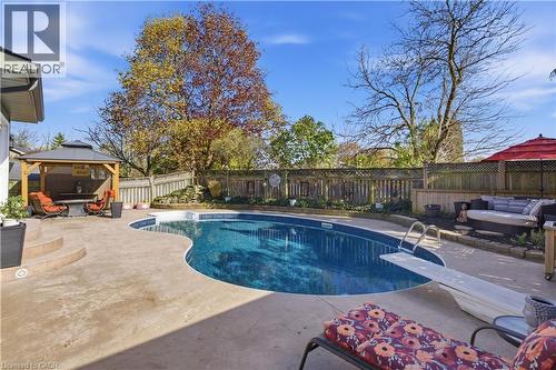96 Gordon Street, Cambridge, ON - Outdoor With In Ground Pool With Deck Patio Veranda With Backyard
