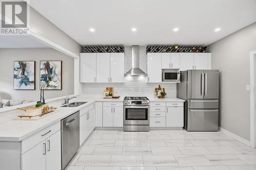 162 Leney Street, Ajax, ON - Indoor Photo Showing Kitchen With Double Sink With Upgraded Kitchen