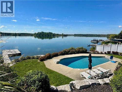 11 Lake Avenue, Cambridge, ON - Outdoor With Body Of Water With In Ground Pool With View