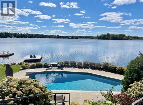 11 Lake Avenue, Cambridge, ON - Outdoor With Body Of Water With In Ground Pool With View