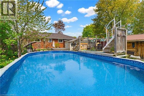 12 Mccammon Street, Paris, ON - Outdoor With Above Ground Pool With Backyard