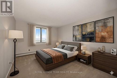 Virtually Staged - 2309 - 1171 Ambleside Drive, Ottawa, ON - Indoor Photo Showing Bedroom
