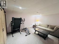 Finished room featuring recessed lighting and carpeted flooring - 
