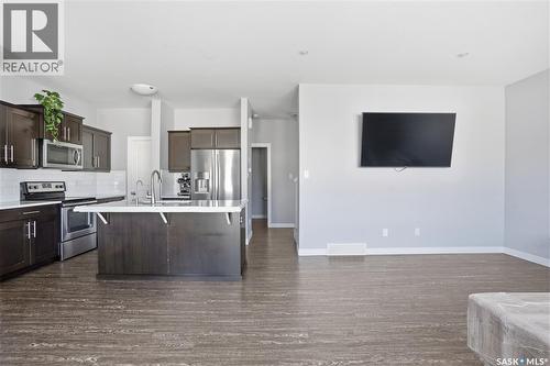 4810 Green Brooks Way E, Regina, SK - Indoor Photo Showing Kitchen With Stainless Steel Kitchen With Upgraded Kitchen