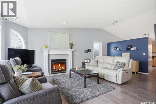 523 Pobran Crescent, Saskatoon, SK - Indoor Photo Showing Living Room With Fireplace