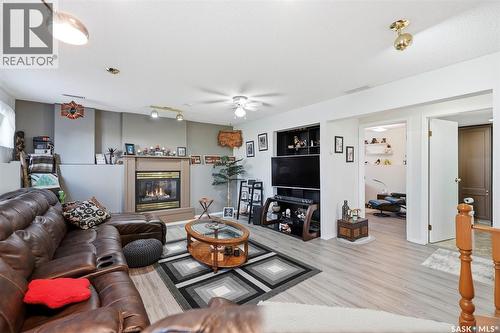 218 Ward Court, Saskatoon, SK - Indoor Photo Showing Living Room With Fireplace