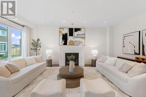 104 Clockwork Drive, Brampton, ON - Indoor Photo Showing Living Room With Fireplace