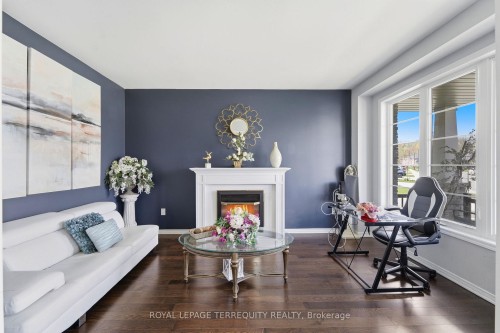 65 Cactus Crescent, Hamilton, ON - Indoor Photo Showing Living Room With Fireplace