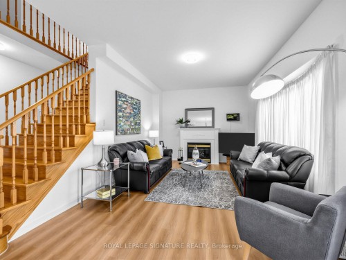 74 Styles Crescent, Ajax, ON - Indoor Photo Showing Living Room With Fireplace