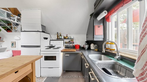 132 Marion Street, Toronto, ON - Indoor Photo Showing Kitchen With Double Sink