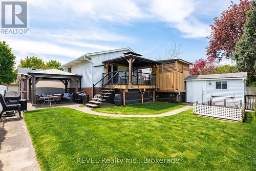 Backyard view. - 9 Amberwood Court, St. Catharines (Lakeport), ON - Outdoor With Deck Patio Veranda