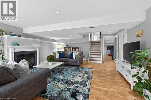 135 Independence Drive, Hamilton, ON - Indoor Photo Showing Living Room With Fireplace