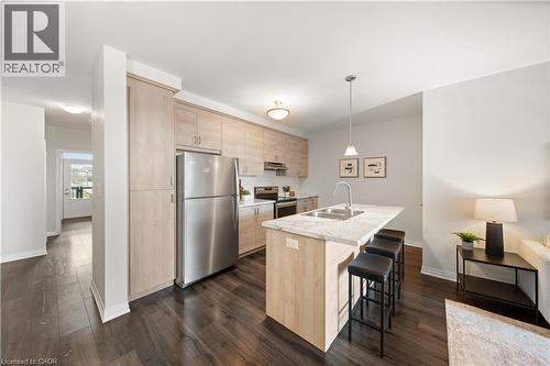 155 Thomas Slee Drive Unit# 2G, Kitchener, ON - Indoor Photo Showing Kitchen With Stainless Steel Kitchen With Double Sink