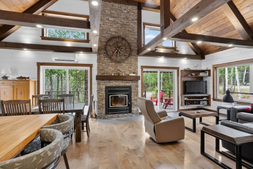Vue d'ensemble - 2080 Ch. Doucet, Trois-Rives, QC - Indoor Photo Showing Living Room With Fireplace