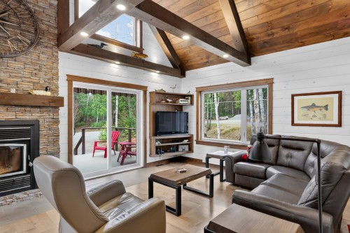 Salon - 2080 Ch. Doucet, Trois-Rives, QC - Indoor Photo Showing Living Room With Fireplace