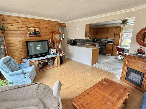 1637 Highway 595, Neebing, ON - Indoor Photo Showing Living Room With Fireplace