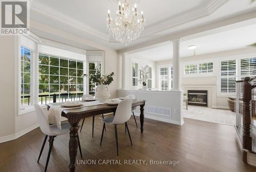 DINING - 33 Eakin Mill Road, Markham, ON - Indoor Photo Showing Dining Room With Fireplace