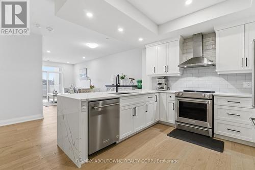 506 - 71 Wyndham Street S, Guelph, ON - Indoor Photo Showing Kitchen With Upgraded Kitchen