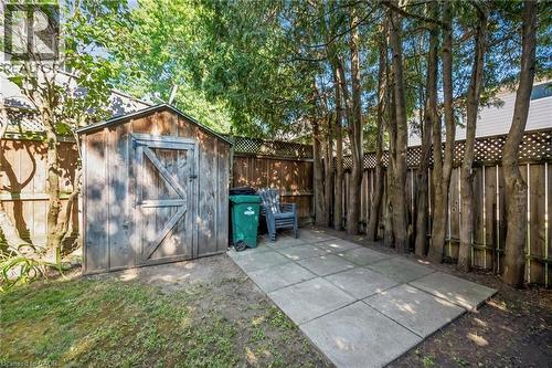 Wood storage shed and paved patio area - 460 Parkview Crescent, Cambridge, ON - Outdoor
