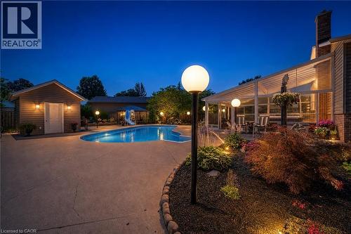 21 Samuel Road, Grimsby, ON - Outdoor With In Ground Pool