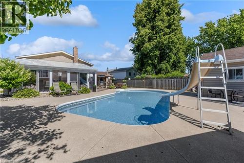 21 Samuel Road, Grimsby, ON - Outdoor With In Ground Pool