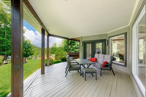 Terrasse - 3415  - 3417 Imp. Des Colibris, Sainte-Adèle, QC - Outdoor With Deck Patio Veranda With Exterior