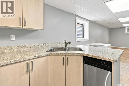 1315 Wilson Crescent, Saskatoon, SK - Indoor Photo Showing Kitchen With Double Sink
