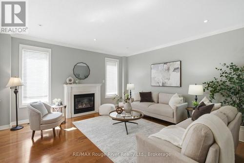 18 Rainbow Crescent, Whitby (Brooklin), ON - Indoor Photo Showing Living Room With Fireplace