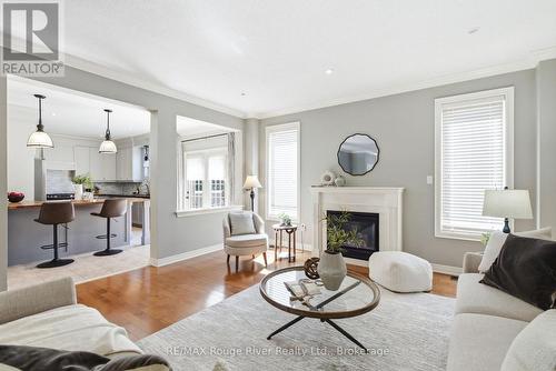 18 Rainbow Crescent, Whitby (Brooklin), ON - Indoor Photo Showing Living Room With Fireplace