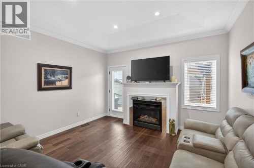 36 Banks Street, Brantford, ON - Indoor Photo Showing Living Room With Fireplace