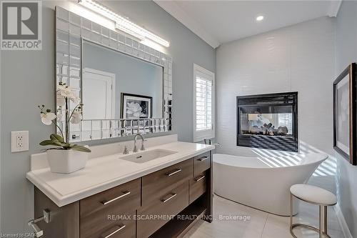 4252 Sarazen Drive, Burlington, ON - Indoor Photo Showing Bathroom With Fireplace