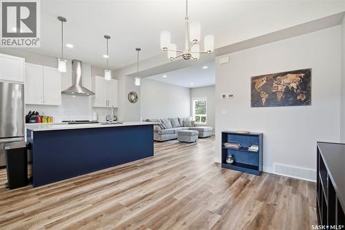 26 619 Evergreen Boulevard, Saskatoon, SK - Indoor Photo Showing Kitchen With Stainless Steel Kitchen With Upgraded Kitchen