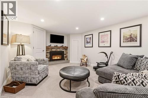 2113 Courtland Drive, Burlington, ON - Indoor Photo Showing Living Room With Fireplace