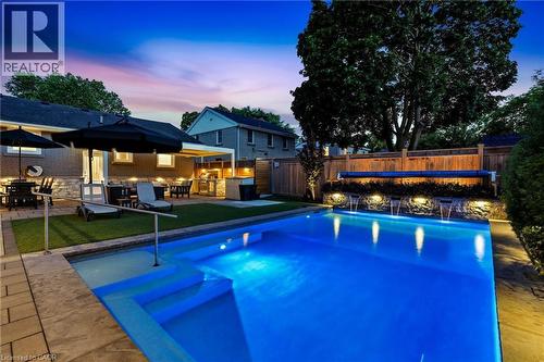 2113 Courtland Drive, Burlington, ON - Outdoor With In Ground Pool With Backyard