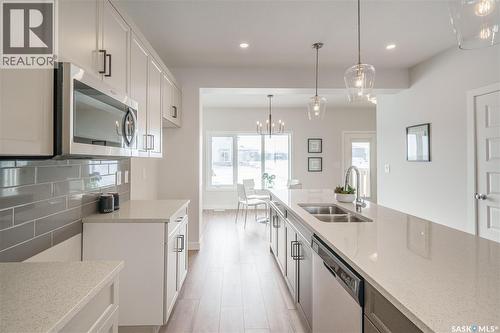 2972 Green Turtle Road, Regina, SK - Indoor Photo Showing Kitchen With Double Sink With Upgraded Kitchen