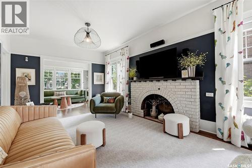 2666 Angus Boulevard, Regina, SK - Indoor Photo Showing Living Room With Fireplace