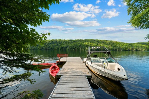 Accès au plan d'eau - 39 Ch. De La Plage, Val-Des-Lacs, QC - Outdoor With Body Of Water With View
