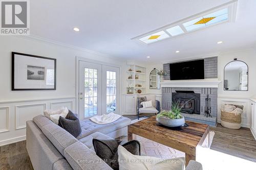 6 Mays Crescent, Hamilton (Waterdown), ON - Indoor Photo Showing Living Room With Fireplace
